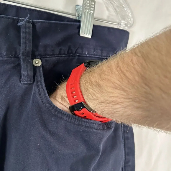 Polo Ralph Lauren Pants Men's 32x32 Blue Chino Pockets Button Zip Cotton Blend - Picture 7 of 13